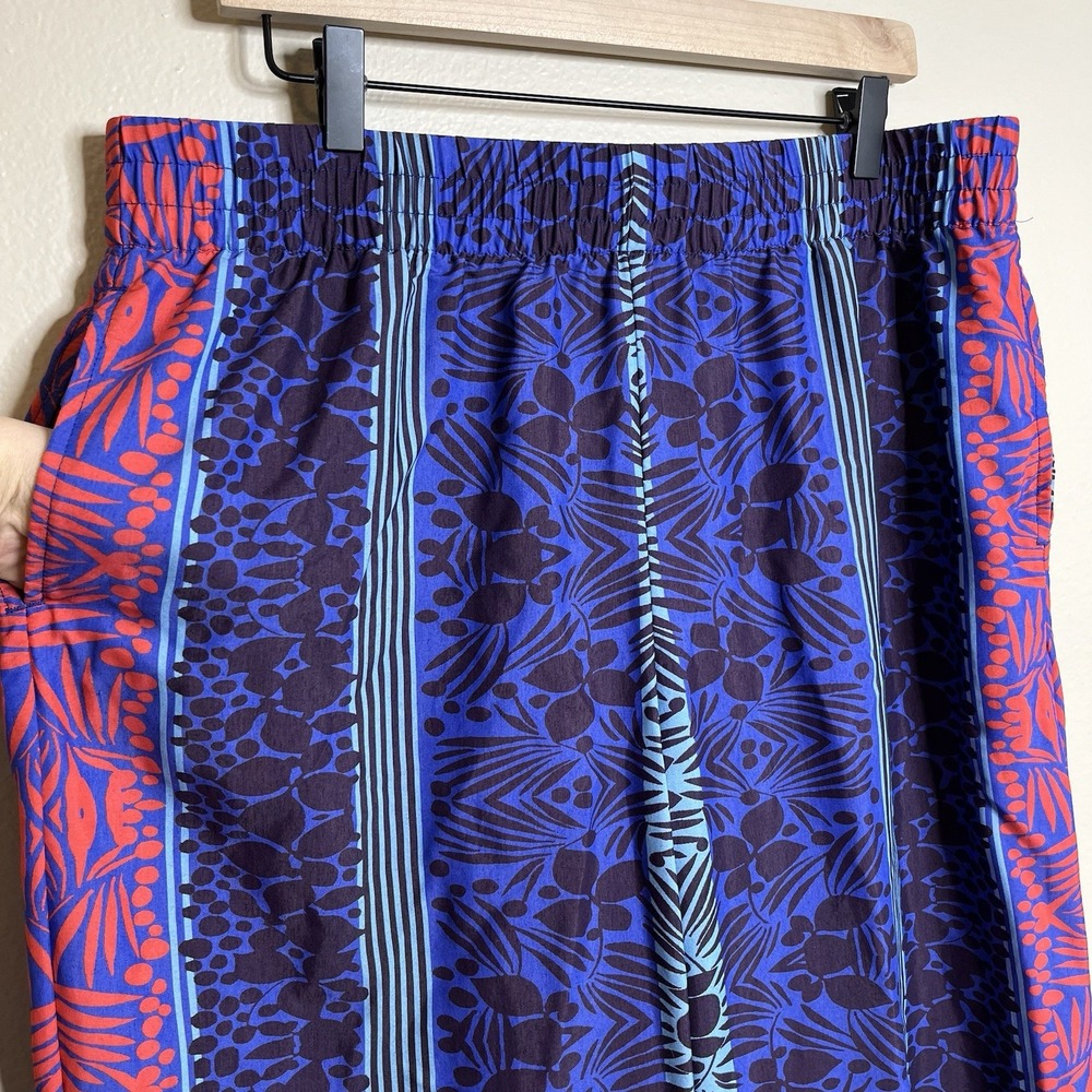 soft surroundings Pull On Pants Vacation Resort Tropical Relaxed Wide L Colorful - Picture 2 of 6